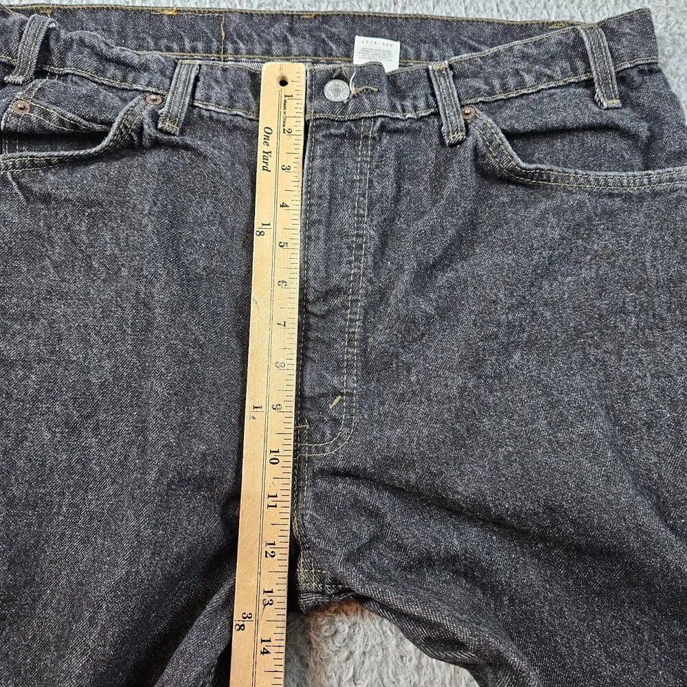 Vintage Levis 550 Jeans Men 36x32* Black Relax Taper Orange Tab Distress 90s USA